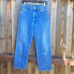 Lee High-Rise Straight Leg Jeans in Medium Blue
